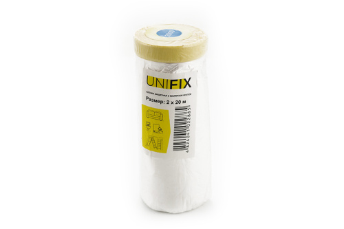 Плівка захисна з малярною стрічкою 2000мм*20м UNIFIX