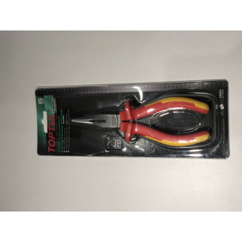 Плоскогубці з подовженими губками 6" 1000V VDE (chrome molybdenum) TOPTUL DGCB2206