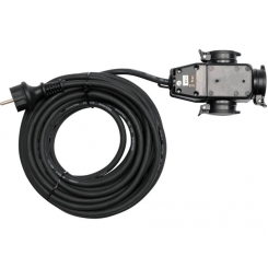 Подовжувач силовий YATO: l=10м, 16A, 3Gх1,5mm2, IP44 з трійником [4]