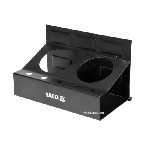 Полиця магнітна YATO з 2 великими та 5 малими отворами, 215 x 120 x 130 мм