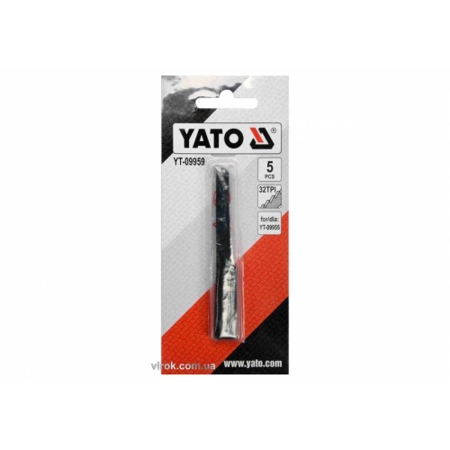 Полотна пневматичної шаблевої пилки YT-09955 YATO : 32 зуби/1", 5 шт