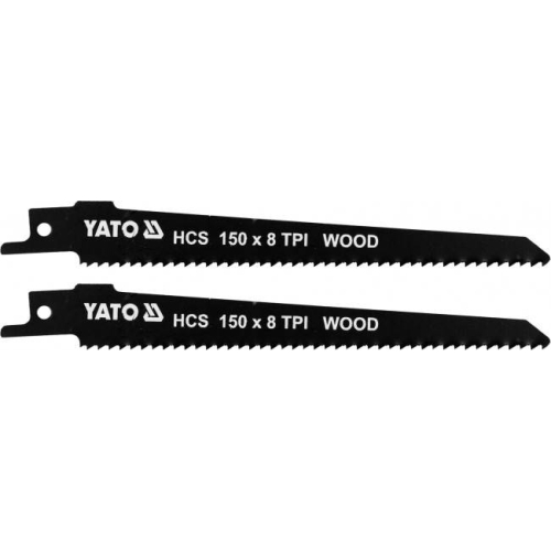 Полотна по дереву, до шаблевої пили YATO : l= 150 мм, h= 1 мм, 8 зубів/1", 2 шт.