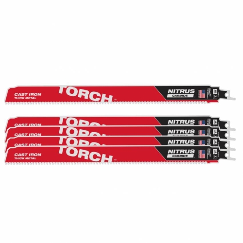 Полотно для шаб. пили TORCH CARBIDE NITRUS MILWAUKEE, 300мм / крок зуба 3,6мм, (5шт), (метал) 1