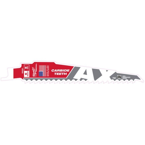 Полотно для шабельних пил AX CARBIDE MILWAUKEE, 150мм/5мм, (деревина з цвяхами)