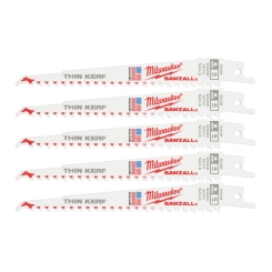 Полотно для шабельних пил THIN KERF FANG TIP MILWAUKEE, 150/5,0мм, (5шт), (деревина з цвяхами)