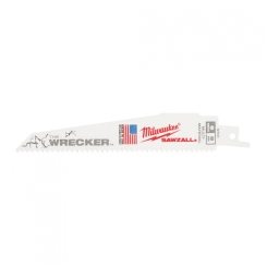 Полотно для шабельних пил WRECKER MILWAUKEE, 150х3,6/2,3мм, (5шт), (метал, деревина з цвяхами)