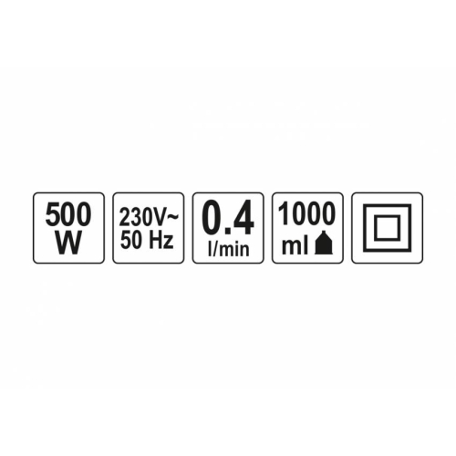 Пульверизатор мережевий YATO 500 Вт 1 л