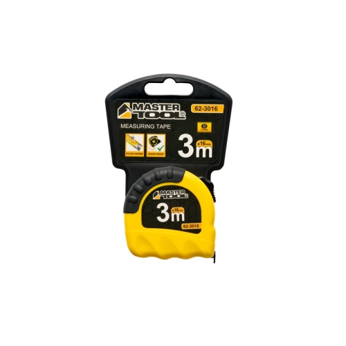 Рулетка MASTERTOOL "Shiftlock" 3 м 16 мм нейлонове покриття 62-3016