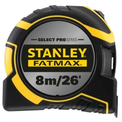 Рулетка вимірювальна FatMax®Autolock довжиною 8 м/26, шириною 25 мм, в обгумованому корпусі, з подвійною шкалою STANLEY FMHT43243-0