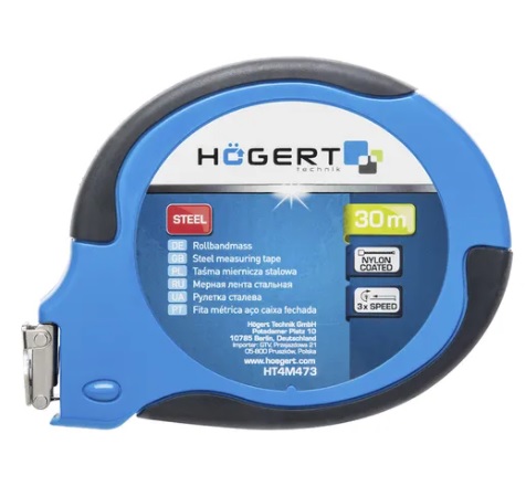 Рулетка з нейлоновим покриттям HOEGERT 30 HT4M473