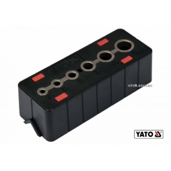 Шаблон для свердління отворів YATO : 4, 5, 6, 8, 10 і 12 мм, корпус з ABS-пластику