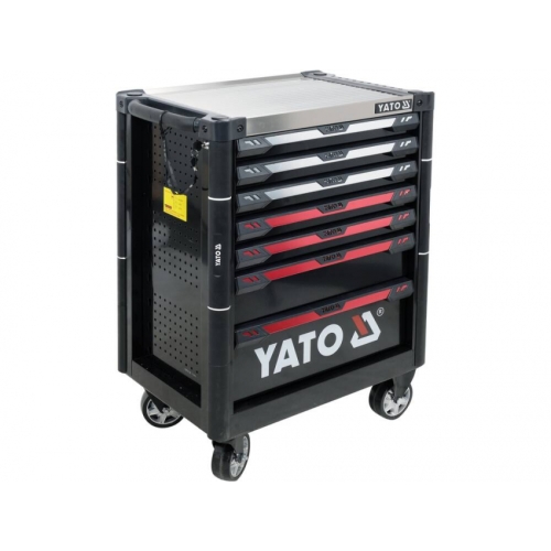 Шафа-візок для інструментів YATO з 7 шуфлядами, 977x 725x 480 мм, 2 ключі, 4 колеса з гальмами