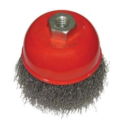 Щітка чашкова, 85 мм, M14, кручений дріт, для КШМ, 8500 об/хв INTERTOOL BT-1085