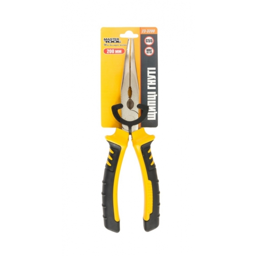 Щипці гнуті MASTERTOOL 200 мм С55 HRC 45~50 23-3200