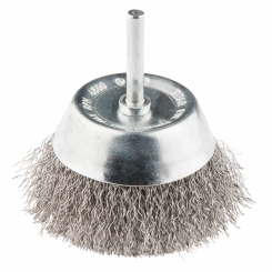 Щітка дротяна чашкова 50 мм, INOX, хвостовик