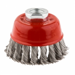 Щітка дротяна чашкова 80 мм x М14, INOX