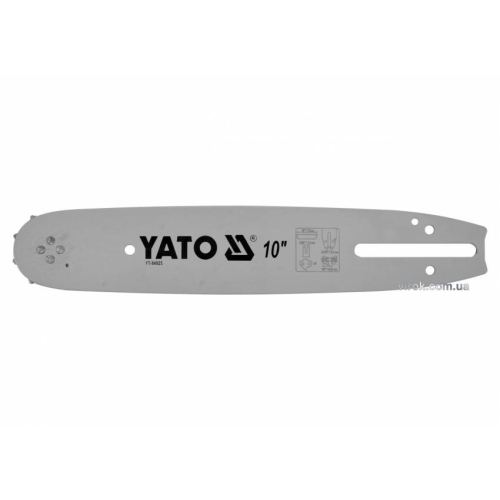 Шина напрямна ланцюгової пилки YATO l= 10"/25 см (40 ланок) для ланцюгів YT-84948, YT-84960