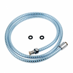 Шланг для душу 1/2" PVC 2-х шаровий синій 150см TAU XB-1483 (9891671)