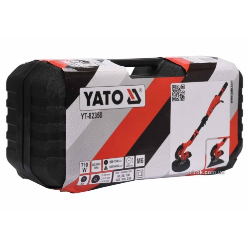 Шліфмашина мережева для стін і стель на штанзі YATO 710 Вт 225 мм 4 м