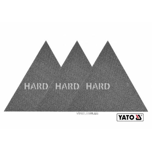 Сітка абразивна тверда трикутна на липучці до шліфмашини YATO G80 280 мм 3 шт