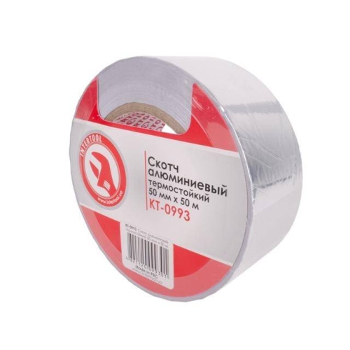 Скотч алюмінієвий термостійкий, 50 м, 50 мм INTERTOOL KT-0993