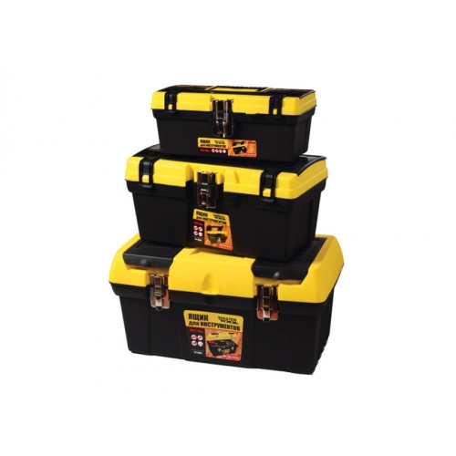 Скриньки для інструменту MASTERTOOL комплект 3 шт 12.5"+16"+19" металеві замки (79-2038/2039/3052) 79-2001