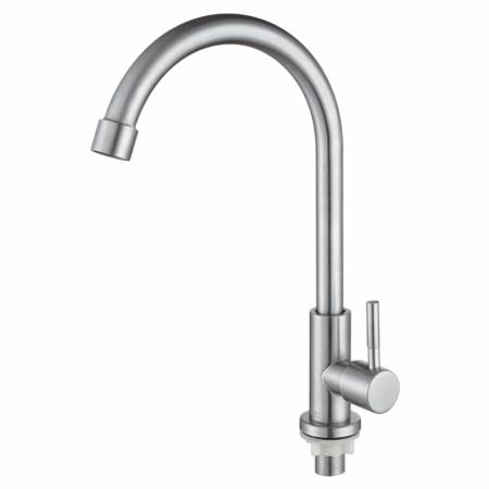 Змішувач KT 1/2" монокран на гайці SS AQUATICA (KT-1G170P)