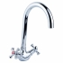 Змішувач PL 1/2" для кухні гусак високий вухо на гайці AQUATICA (PL-4B455C)