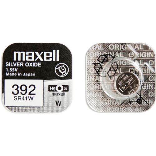 Срібно-оксидна батарейка Maxell "таблетка" SR41W 1шт/уп