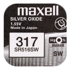 Срібно-оксидна батарейка Maxell "таблетка"  SR516SW 1шт/уп