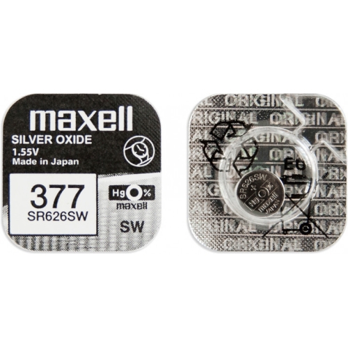 Срібно-оксидна батарейка Maxell "таблетка" SR626SW 1шт/уп