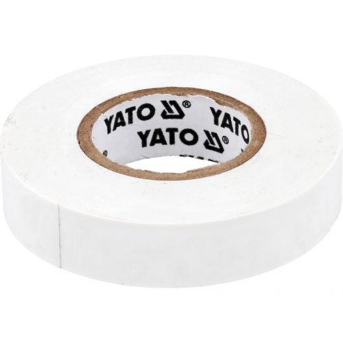 Стрічка електро-ізоляційна ПВХ YATO біла, 20 м x15x0.13 мм, робоча t= 5-50 °С [72]