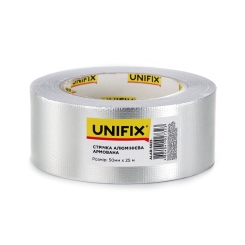 Стрічка клейка алюмінієва армована 50мм 25м UNIFIX