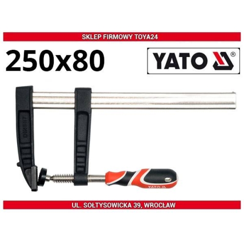 Струбцина YATO, L=250 мм, h=80 мм [10/20]