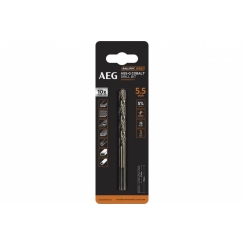 Свердло AAKHSSCBT5-5 AEG, HSS-Co, Ø5.5х57х93мм, 1шт.