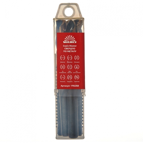 Свердло по металу HSS 4341 13,0 (5 шт.) Vitals Master