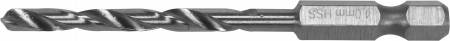 Свердло по металу YATO: HSS6542, Ø=4мм, HEX-1/4", l=75/43мм, для нержав., конструкт., лег. сталі