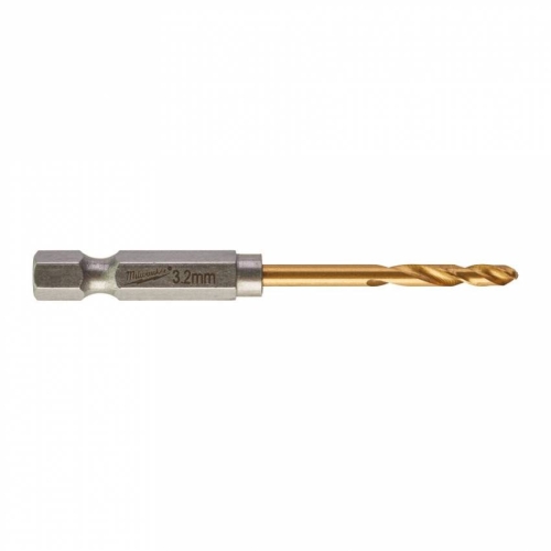 Свердло по металу RedHEX HSS-G TiN MILWAUKEE, Ø3,2мм, (2шт)