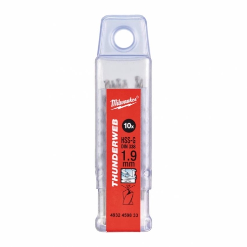 Свердло по металу THUNDERWEB HSS-G MILWAUKEE, Ø1,9х46мм, (10шт)