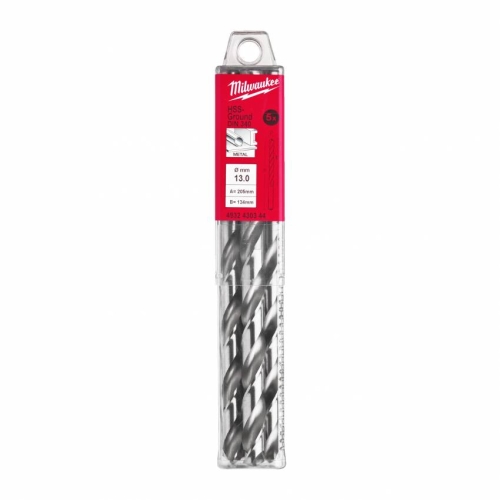 Свердло по металу THUNDERWEB HSS-G MILWAUKEE DIN340, Ø13,0х205мм, (5шт)