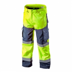 Світлоповертаючі штани softshell; жовті; розмір XXXL