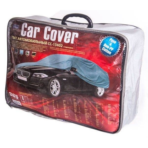 Тент автом. CC13402 XL сірий з підкладкою PEVA Non PP Cotton/533х178х119 л.с.