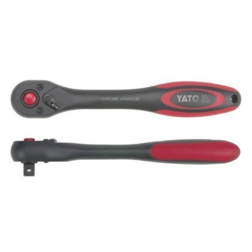 Тріщатка YATO з ручкою покритою пластиком, M=3/8"(9,5 мм), L=202 мм [6/24/48], шт