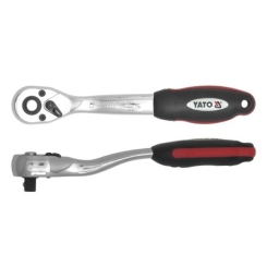 Тріщатка YATO з вигнутою ручкою: M=1/2"(12,7 мм), L=250 мм [6/24], шт