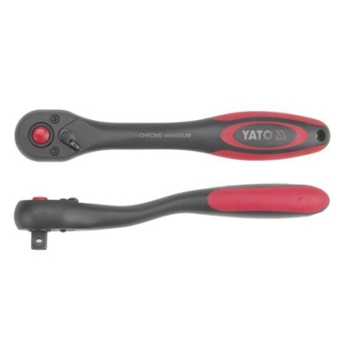 Тріщатка Yato з вигнутою ручкою покритою пластиком, M=1/2"(12,7 мм), L=257 мм [6/24], шт