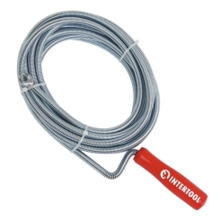 Трос для чищення труб, 9 мм × 5 м, пробивний наконечник INTERTOOL HP-1006