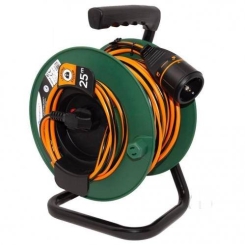 Подовжувач на котушці Electraline Electralock 3x1 мм із заземленням 1 гн. чорний з помаранчевим 25 м 49237