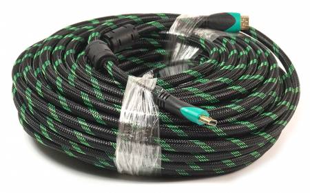 Відео кабель PowerPlant HDMI - HDMI, 30м, позолочені конектори, 2.0V, Double ferrites, Highspeed