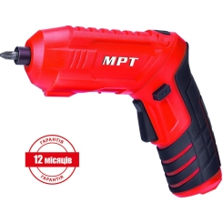 Викрутка акумуляторна поворотна MPT 4 В Li-ion 1.5 Аг 250 об/хв 3.5 Нм реверс USB аксесуари 20 шт MCSD4006.2