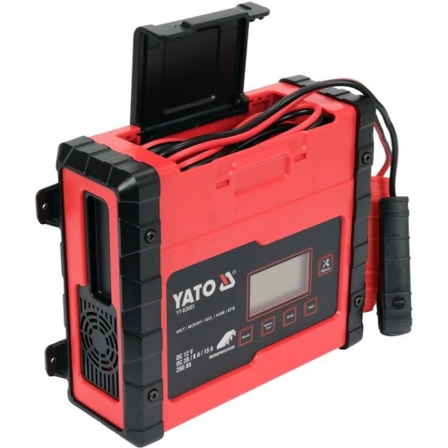 Зарядний прилад мережевий з LCD дисплеєм 230В YATO до акумуляторів 12V-2/8/15А, макс. 240AГод